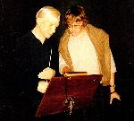 Au Royal Albert Hall de Londres, avec le chef d'orchestre Herbert von Karajan (1982)