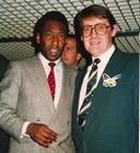 À Londres, avec le Roi Pelé, footballeur de légende (2 déc. 1987)